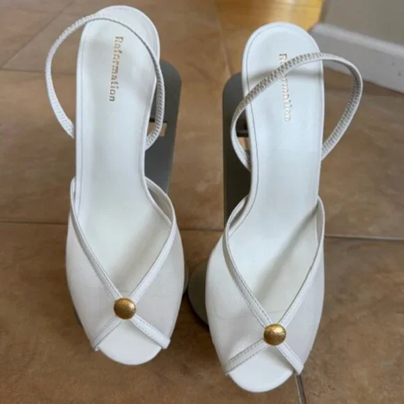 Reformation Paula Slingback Sandal Size 6 NEW - Picture 2 of 6